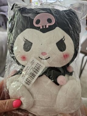 Kuromi Plush Stuffed Animal - Black & Pink Cute Character